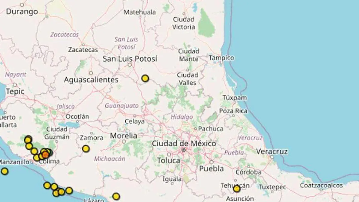 Mapa sismo Santa María del Río